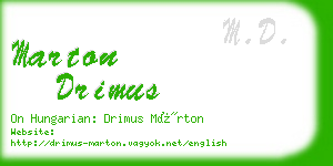 marton drimus business card